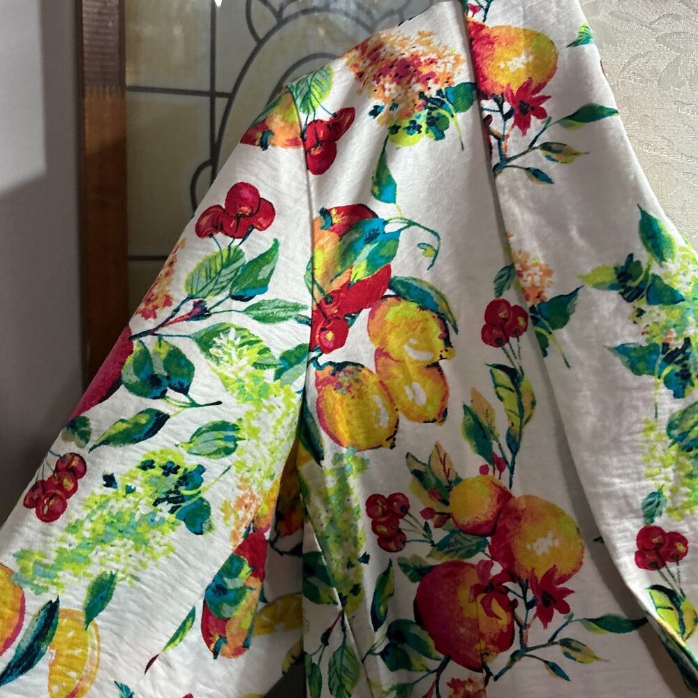 LC Lauren Conrad Ruched Sleeve Blazer Jacket Summer Novelty Print Plus Size XXL - Picture 9 of 16